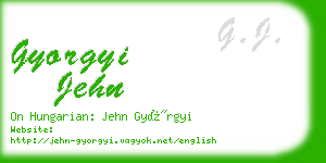 gyorgyi jehn business card